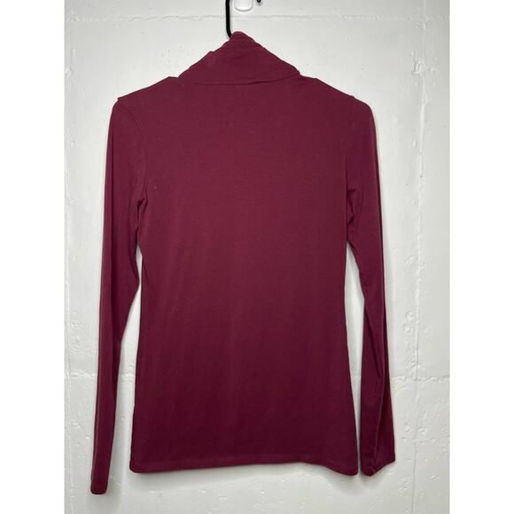 Peruvian Connection Burgundy Wine Red Turtleneck Top Womens Size Small - Picture 5 of 6
